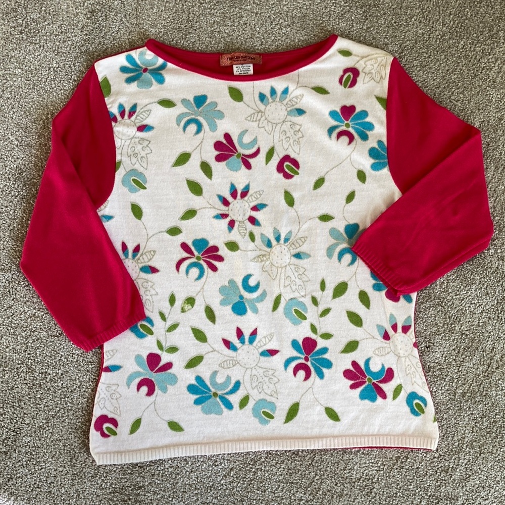 New! Tous Les Garçons Italian Vibrant Floral Women's Sweater